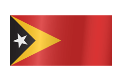 Flagge von Ost-Timor - Flagge von Timor-Leste - Winken