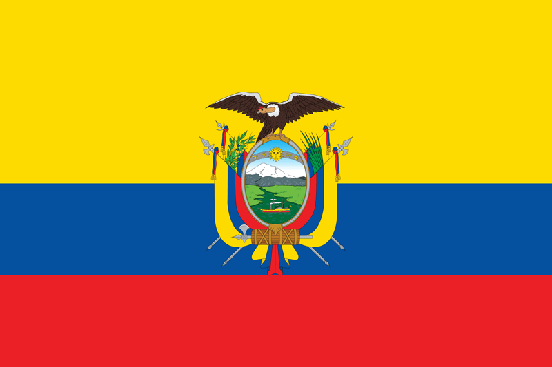 Set complet drapeau Équateur