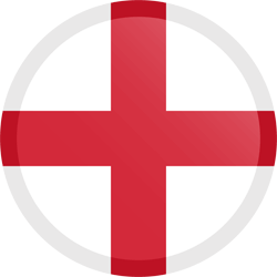 Flagge von England - Knopf Runde