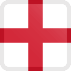 Vlag van Engeland - Knop Vierkant