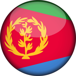 Flagge von Eritrea - 3D Runde