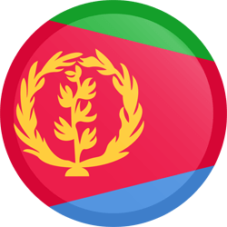 Vlag van Eritrea - Knop Rond