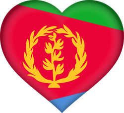 Vlag van Eritrea - Hart 3D