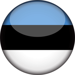 Flagge von Estland - 3D Runde