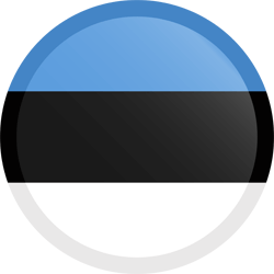 Vlag van Estland - Knop Rond