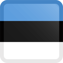 Vlag van Estland - Knop Vierkant