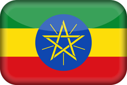 Vlag van Ethiopië - 3D