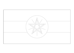 Flagge von Äthiopien - A3