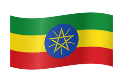 Flagge von Äthiopien - Winken