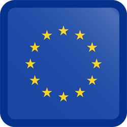 Vlag van Europa - Knop Vierkant