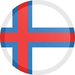 Flagge der Färöer-Inseln - Knopf Runde