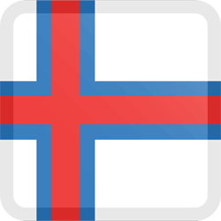 Vlag van de Faeröer Eilanden - Knop Vierkant