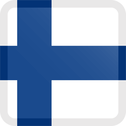 Vlag van Finland - Knop Vierkant