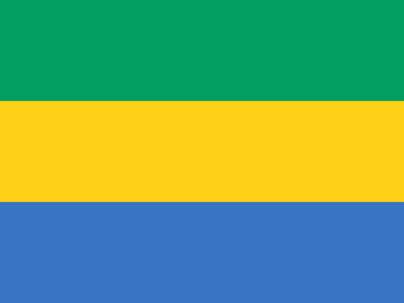 Set complet drapeau Gabon