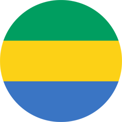 Vlag van Gabon - Rond