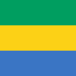 Vlag van Gabon - Vierkant