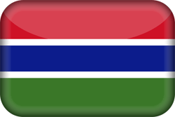 Flagge von Gambia - 3D