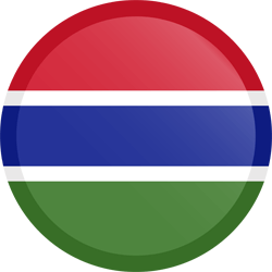Flagge von Gambia - Knopf Runde