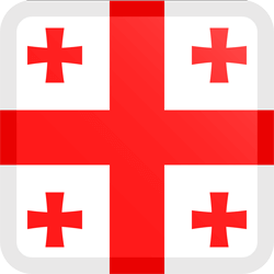 Vlag van Georgië - Knop Vierkant
