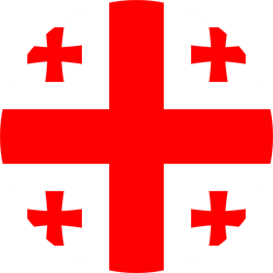 Flagge von Georgien - Kreis