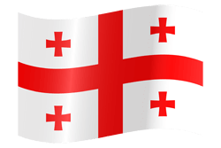 Flagge von Georgien - Winken
