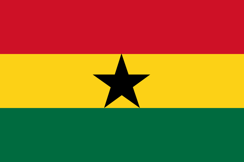 Ghana Flagge Paket
