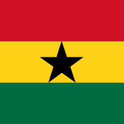 Vlag van Ghana - Vierkant