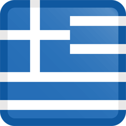 Vlag van Griekenland - Knop Vierkant