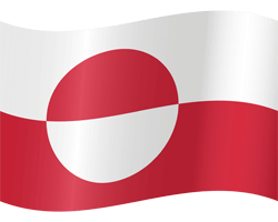 Vlag van Groenland - Golvend