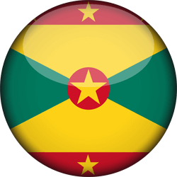 Flagge von Grenada - 3D Runde