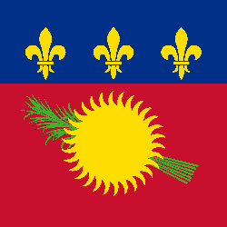 Vlag van Guadeloupe - Vierkant