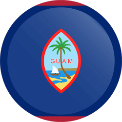 Flagge von Guam - Knopf Runde
