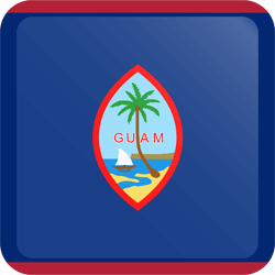Vlag van Guam - Knop Vierkant