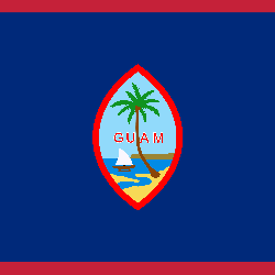 Flagge von Guam - Quadrat