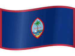 Flagge von Guam - Winken