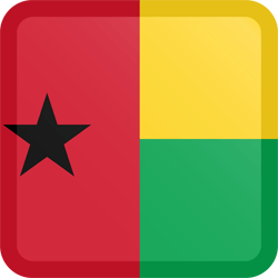Flag of Guinea-Bissau - Button Square