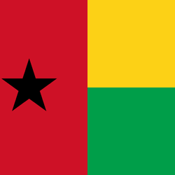 Flagge von Guinea-Bissau - Quadrat