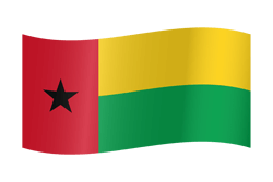Flagge von Guinea-Bissau - Winken