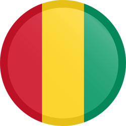 Flagge von Guinea - Knopf Runde