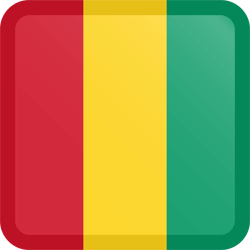 Flag of Guinea - Button Square
