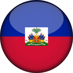 Drapeau d'Haïti - 3D Rond