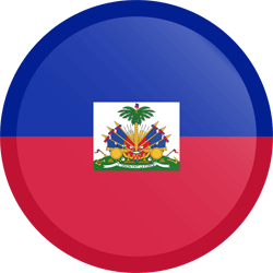 Drapeau d'Haïti - Bouton Rond