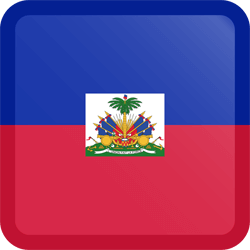 Drapeau d'Haïti - Bouton Carré