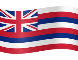 Flagge von Hawaii - Winken