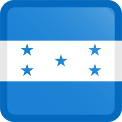 Vlag van Honduras - Knop Vierkant