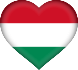 Flagge von Ungarn - Herz 3D