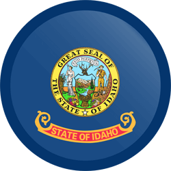 Flagge von Idaho - Knopf Runde