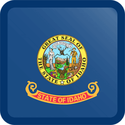 Flag of Idaho - Button Square