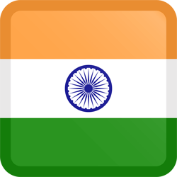 Vlag van India - Knop Vierkant