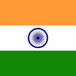 Flagge Indiens - Quadrat